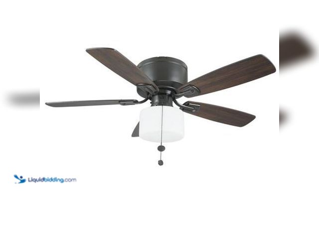Lot 49-5546375 - Hampton Bay Bellina 42 in. Oil-Rubbed Bronze Ceiling Fan with Light Kit Model # RH5H1-ORB New.