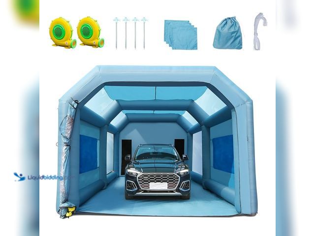 Lot 49-1540161 - VEVOR Inflatable Paint Booth, 23x13x8.5ft Inflatable Spray Booth, High Powerful 480W+750W Blowers Sp...