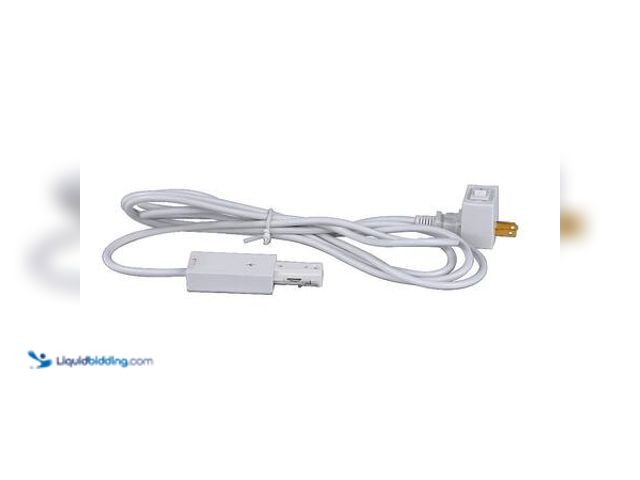 Lot 49-5541575 - QTY 5-Hampton Bay Single Circuit Live End Linear Track Lighting Connector White.  Unused. Model # 81...