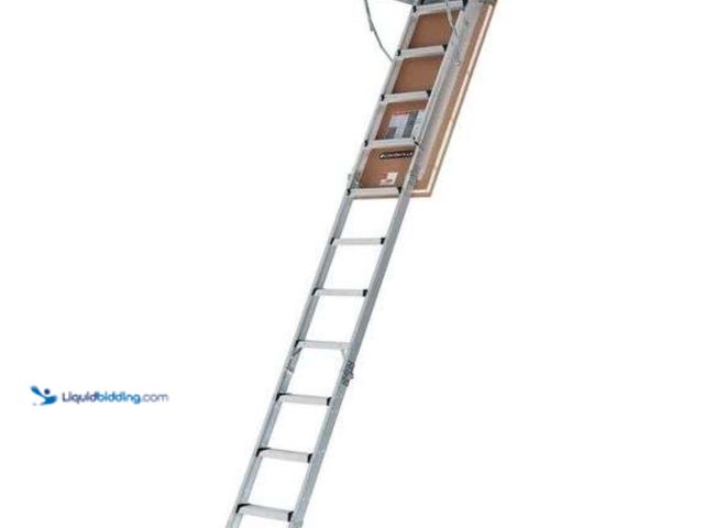 Lot 49-2006530 - Louisville Ladder Energy Efficient 7 ft. 8 in. To 10 ft. 3 in., 25.5 in. X 54 in. Insulated Aluminum...