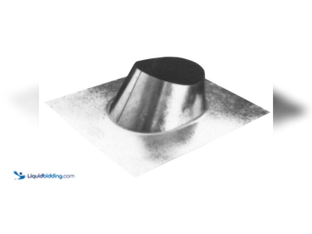 Lot 49-5552427 - Lot of 5 Amerivent 4Ef Roof Vent Flashing, 4inches. Unused.