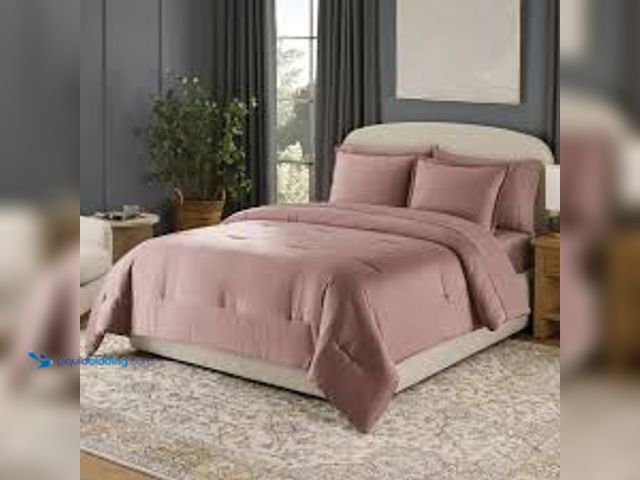 Lot 49-5581548 - Member’s Mark 3-Piece king size PINK Cotton-Tencel Sateen Comforter Set MODEL:193968550608 NEW