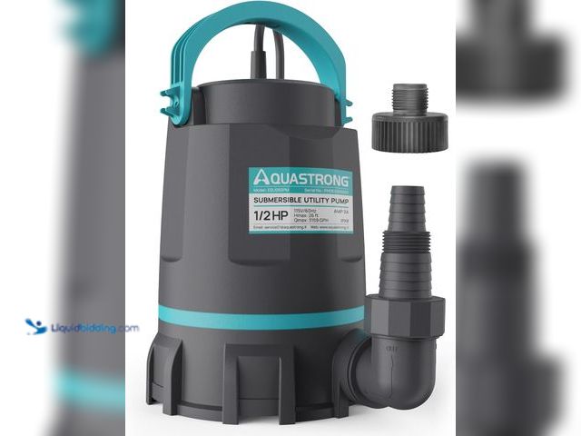 Lot 49-5489199 - Aquastrong Sump Pump 1/2 HP Submersible Water Pump Thermoplastic Portable Utility Pump 3159 GPH High...