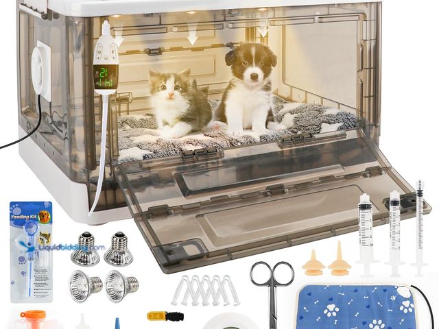 Lot 49-5445894 - Puppy Incubator with Heating - 2025 New Puppy Incubator, Temperature Control & Quiet Ventilation, Ki...