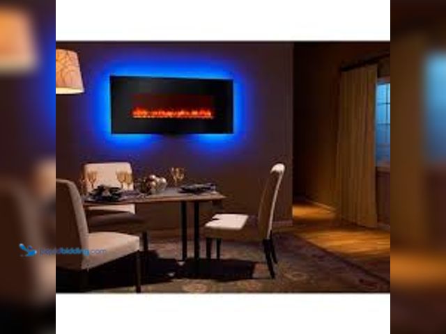 Lot 49-5476026 - SimpliFire Modern 58" Linear Electric Wall Mount Fireplace. Model #sf316-58b. Unused with attachment...