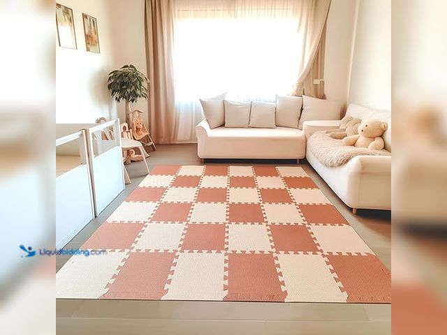 Lot 49-5439031 - TCBunny Kids Soft EVA Foam Jigsaw Puzzle Play Mat, 36 Interlocking Tiles and Edges Baby Play Mat, fo...