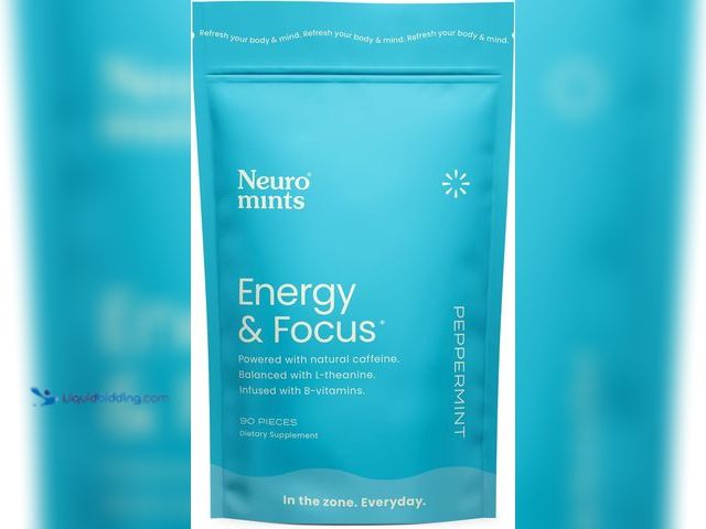 Lot 49-5420923 - Lot of 3. NeuroGum Energy & Focus Mints (90 Count Bag, Peppermint) | 40mg Natural Caffeine + L-Thean...