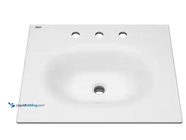 Lot 49-2006279 - American Standard Studio S 24 in. Bathroom Vanity Sink Top with 8 in. Faucet Holes in White, Model #...