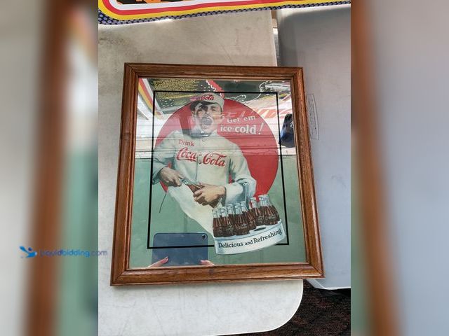 Lot 49-1505006 - COLLECTIBLE VERY NICE COCA-COLA BRAND BAR MIRROR FROM A SATURDAY EVENING POST AD REPLICA MEASURES AP...