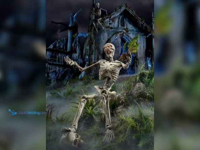 Lot 49-1523671 - 5 Foot ULTRA POSEABLE CORPSE Skeleton Home Depot Halloween Decoration, Model# 286031281329, Unused, ...
