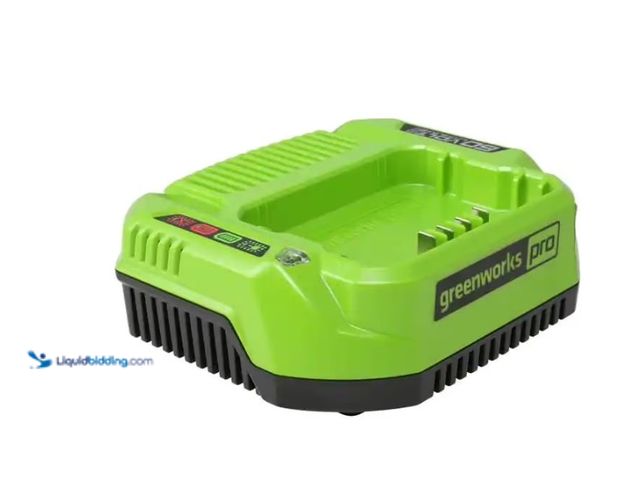Lot 49-5543033 - Greenworks Pro 60V 3A Lithium - Ion Standard Charger. Model #cac801 . Unused. Tested and works