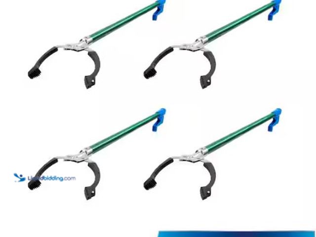 Lot 49-1544916 - (4) Unger 36 in. Nifty Nabber Trash Picker Grabber (4-Pack), Model # 492134, Slightly used, 4 grabbe...