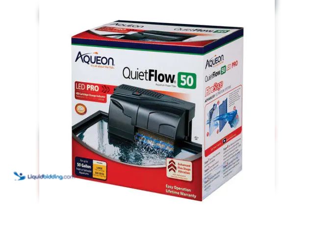 Lot 49-1518411 - Aqueon QuietFlow LED PRO Aquarium Power Filter, Size 50 Model #8729030000927, Unused  Ref#MTMED0624