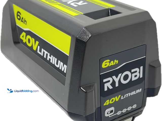 Lot 49-5406109 - Ryobi 40V Volt Lithium-ion 6.0 Ah High Capacity Battery Op40602, Unused, Tested works.