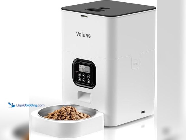 Lot 49-5489170 - VOLUAS Automatic Cat Feeders - Timed Pet Feeder for Cats and Dogs with Dry Food Dispenser, Desiccant...