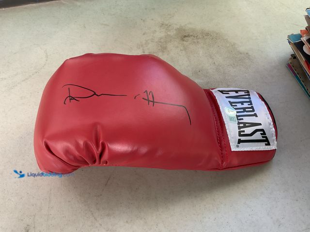Lot 49-1505803 - COLLECTIBLE NICE WELTERWEIGHT CHAMPION DEVIN HANEY AUTOGRAPHED BOXING GLOVE WITH BECKETT WITNESS COA...