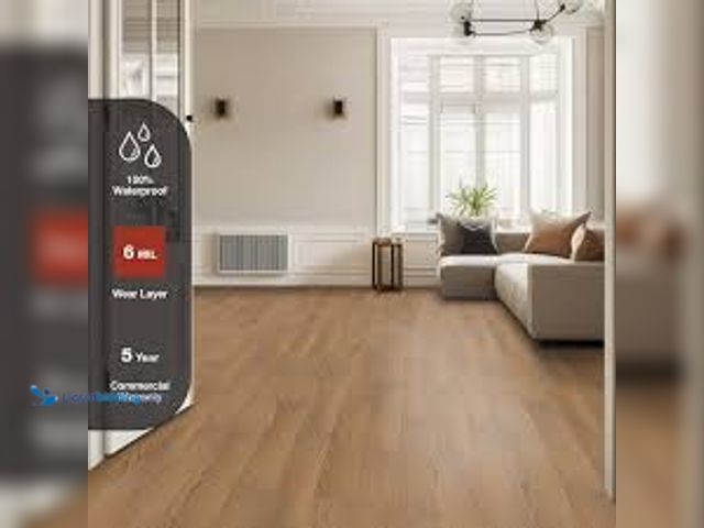 Lot 49-5489082 - Approx - 760 sq.ft. TrafficMaster Redwood Shores Oak 6 MIL x 6 in. x 36 in. Waterproof Click Lock Vi...