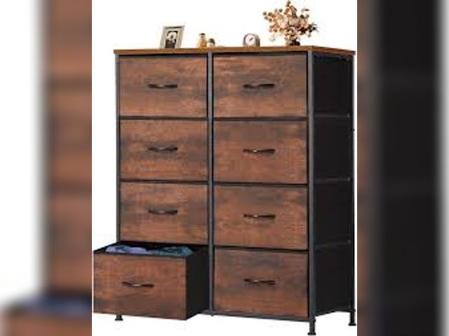 Lot 49-3531254 - OLIXIS Dresser for Bedroom with 8 Drawers, Tall Fabric Dresser for Storage and Organization, Bedroom...