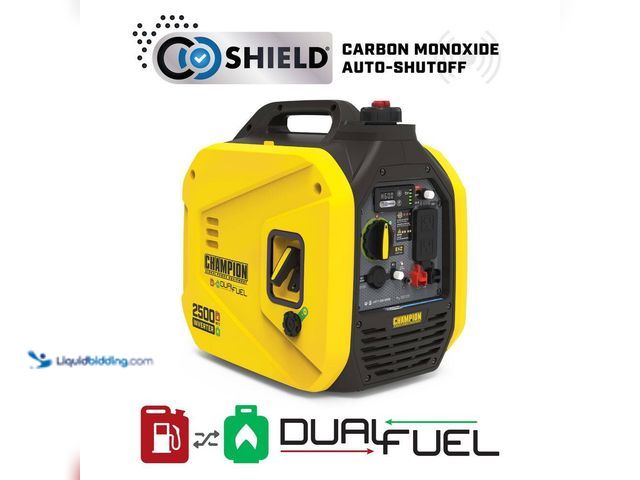 Lot 49-5410500 - Champion Power Equipment 2500/1850-Watt Recoil Start Gasoline/Propane Powered Dual Fuel Inverter Gen...