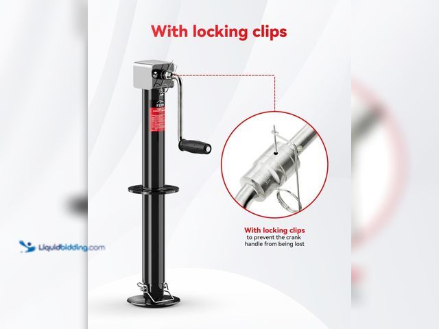 Lot 49-5554458 - FZZD 5000 lbs A-Frame Trailer Jack, 20-24V Cordless Drill Compatible | 23" Lift, for Utility,RVs (Bl...