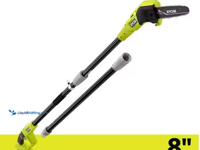 Lot 49-1548491 - RYOBI ONE+ 18V 8 in. Cordless Oil-Free Pole Saw (Tool Only) Model # P2501BTL, Slightly Used  Ref#SB1...
