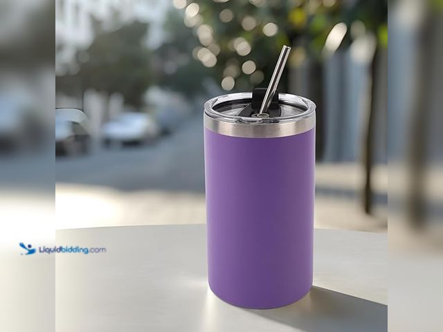 Lot 49-3528880 - 6 Pack 20 Oz Stainless Steel Skinny Tumbler with Splash Proof Lid, Vacuum Insulated Double Wall Ther...
