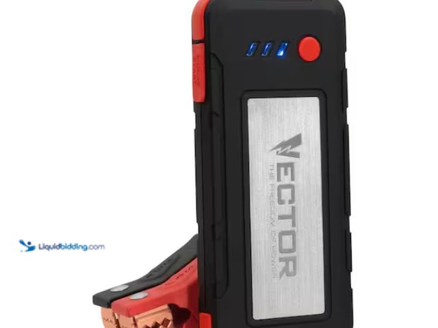 Lot 49-3433428 - VECTOR 1600 Peak Amp Automotive Lithium Jump Starter, Portable Power - 15W USB-A & USB-C, Model # SS...