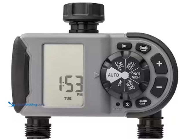Lot 49-3631234 - Lot of (2) Orbit 2-Outlet Programmable Hose Watering Timer Sprinkler Timer, Model # 56544, Slightly ...