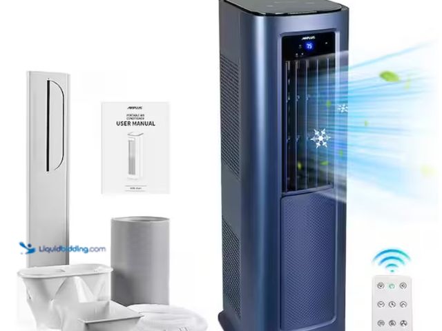 Lot 49-1594190 - Air plus Eden direct 9,000 (DOE) BTU Portable Air Conditioner Cools 900 sq.ft. with Heater, Dehumidi...