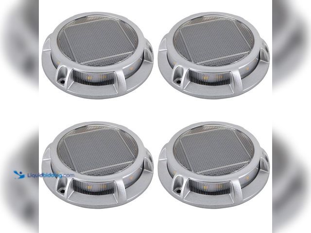 Lot 49-5409105 - Hampton Bay
Solar 15 Lumens Silver Integrated LED In-Ground Disk Path Light with Textured Lens (4-P...