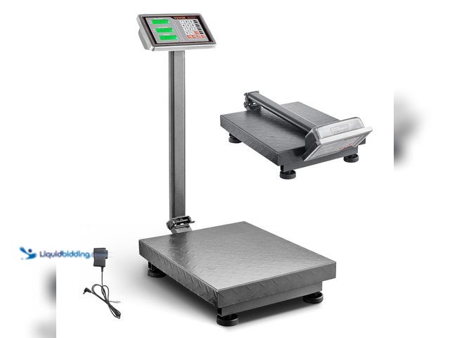 Lot 49-5406914 - VEVOR Computing Digital Platform Scale, 660 lbs Load, 0.1 lbs Accuracy Computing Floor Scale with LB...