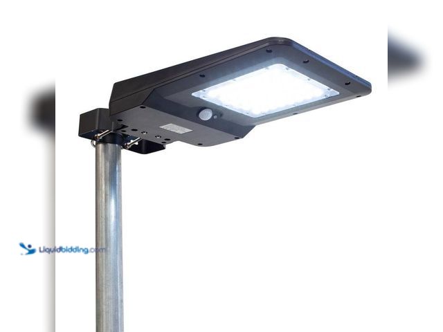 Lot 49-5406557 - Wagan Tech Solar Powered Black 1600 Lumens Motion Activated Outdoor Integrated LED Landscape Flood L...