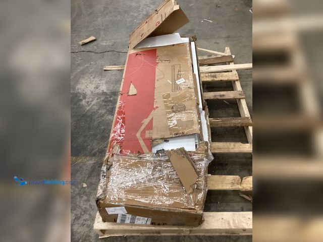 Lot 49-5406627 - White/Brown 2 Door Cabinet With 2 Bottom Drawers, Model#JY9875, Unused, No Factory Picture.