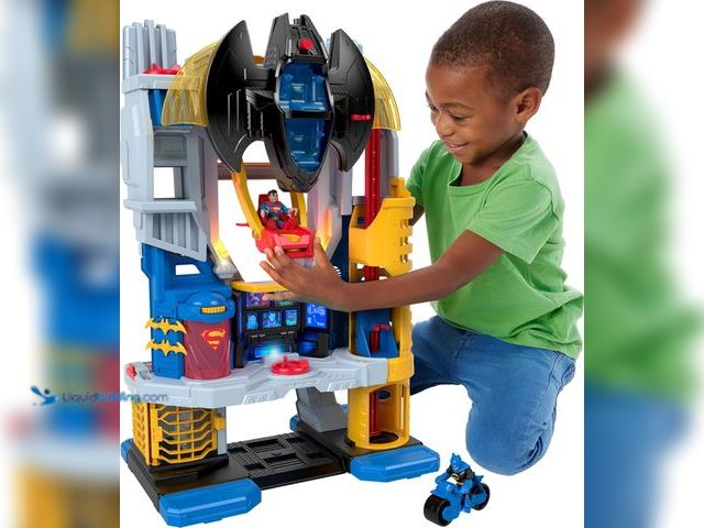 Lot 49-5413770 - Fisher-Price Imaginext DC Super Friends, Batman Toy, Ultimate Headquarters Playset 2-Ft Tall, Lights...