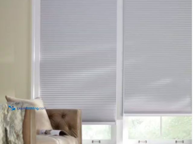 Lot 49-1516559 - Home Decorators Collection Shadow White 9/16 in. Cordless BO Fabric Cellular Window Shades-30.375 in...