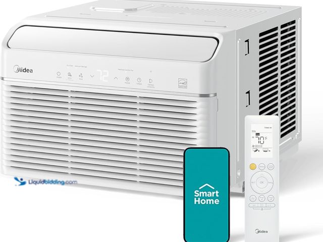 Lot 49-5410864 - Midea 8,000 BTU Smart Inverter Air Conditioner Window Unit with Heat and Dehumidifier – Cools up to ...