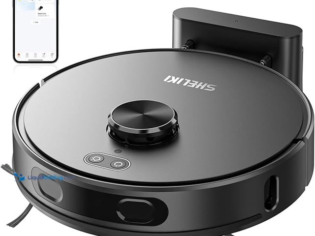 Lot 49-3480959 - SHELIKI Robot Vacuum and Mop Combo, Robotic Vacuums Cleaner with LiDAR Navigation, Smart Mapping, St...