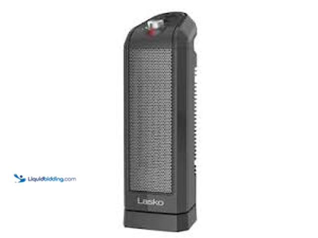 Lot 49-3536438 - Lasko 1500W 16 in. Gray Electric Tabletop Ceramic Space Heater with Adjustable Thermostat and 2 Spee...