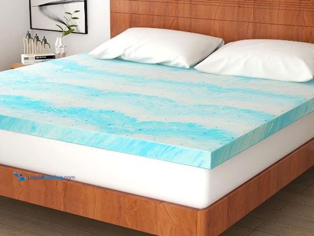 Lot 49-1569117 - Mattress Topper, 3 Inch Gel Memory Foam Mattress Topper for Queen Size Bed, Blue, Model # B09C7W256Y...