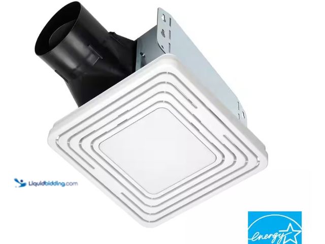 Lot 49-3433564 - Broan-NuTone Roomside Series, White, 50 CFM, No Cut- Roomside Installation Bathroom Fan with Light, ...