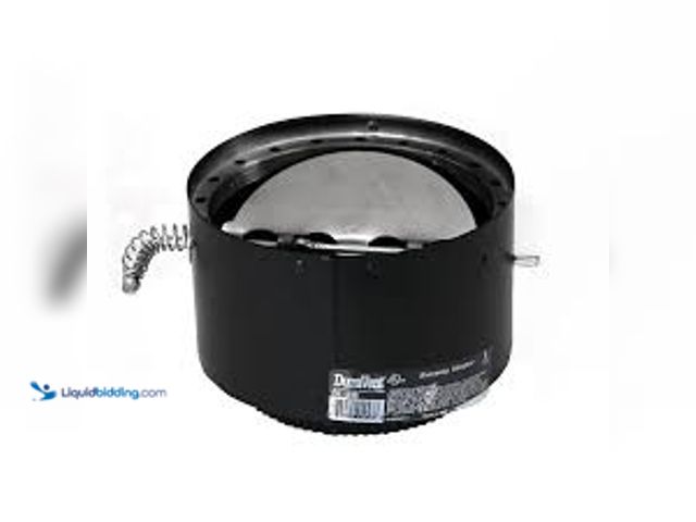 Lot 49-5485616 - DuraVent, 6" Double Wall Stove Top Adapter with damper, Black: 6DVL-ADWD. Model #6DVL-ADWD. Unused.