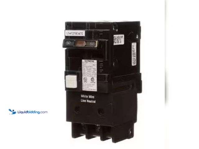 Lot 49-5436900 - Siemens 50 Amp Double Pole Type QPF GFCI Circuit Breaker. Model # US2:QF250AP. Unused.