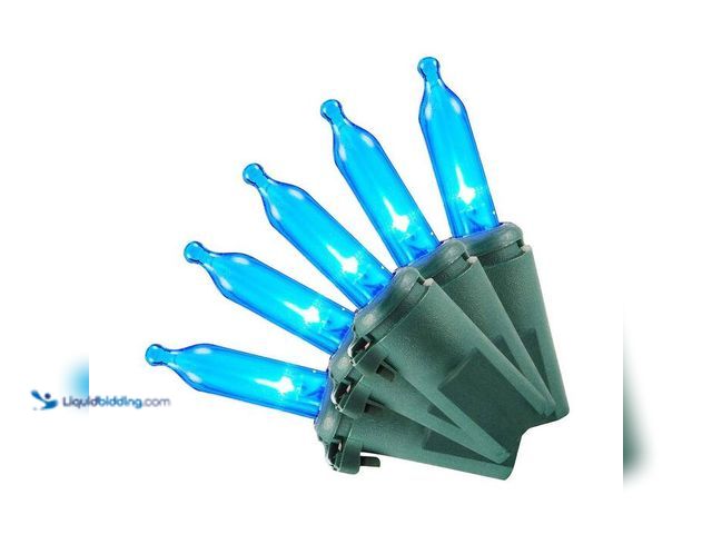 Lot 49-2023163 - Lot of (8)- Home Accents Holiday 100 Count Blue Mini LED Lights. Model # TY-100SM-BLS. MSRP- $80. Un...