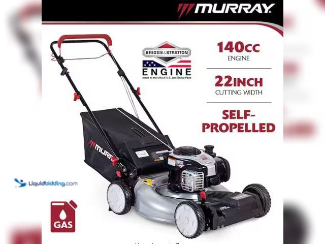 Lot 49-1623524 - Murray 22 in. 140 cc Briggs & Stratton Walk Behind Gas Self-Propelled Lawn Mower with Front Wheel Dr...