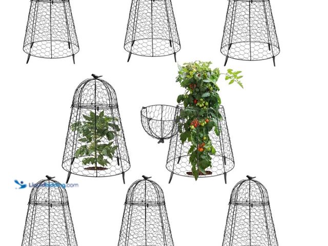 Lot 49-1516452 - Plant Protector Chicken Wire Cloche 8 PCS, Plant Protectors from Animals, 18.7×12 Inch Large Garden ...