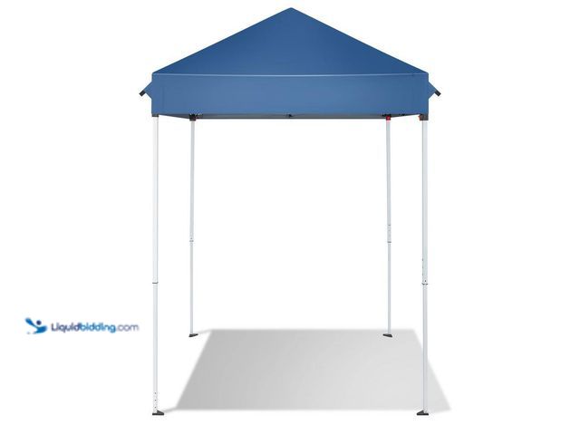 Lot 49-5408399 - Karl home 5 ft. x 5 ft. Blue Straight Leg Pop-Up Canopy. [Model # 977631648478] Unused