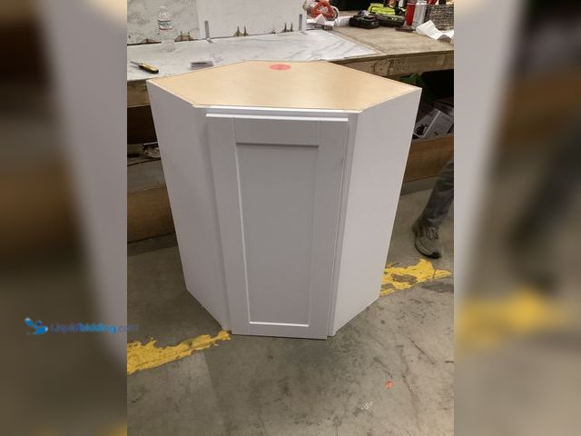 Lot 49-5542624 - White Corner Kitchen Cabinet Piece. Unused