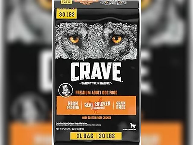 Lot 49-5411643 - CRAVE Grain Free High Protein Adult Dry Dog Food, Chicken, 30 lb. Bag unused