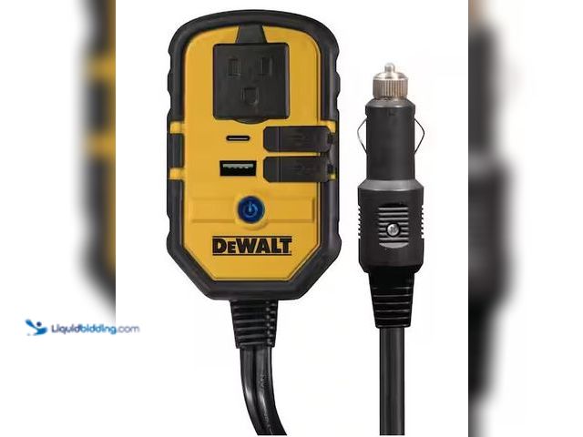 Lot 49-1548502 - DEWALT 140-Watt Portable Car Power Inverter with Dual USB Ports Model # DXAEPI140, Unused  Ref#SB103...