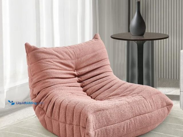 Lot 49-1577249 - 35.8'' X 41.3'' Armless Fireside Chair, Oversized Soft Boucle Teddy Fabric Floor Lounge Sofa Couch, ...